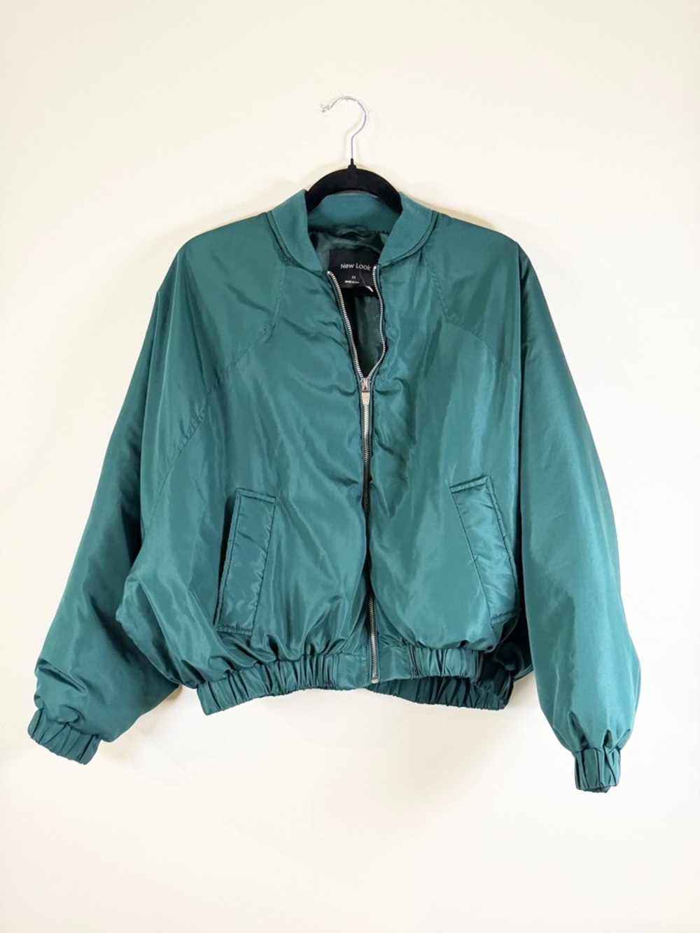 New Look Green Teal Bomber Jacket - Women's Zip Front